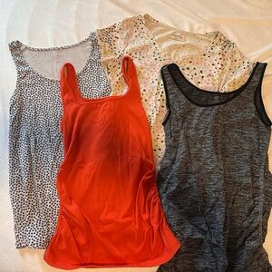 Women's Assorted Maternity Tank Tops - Red, Gray, Cream